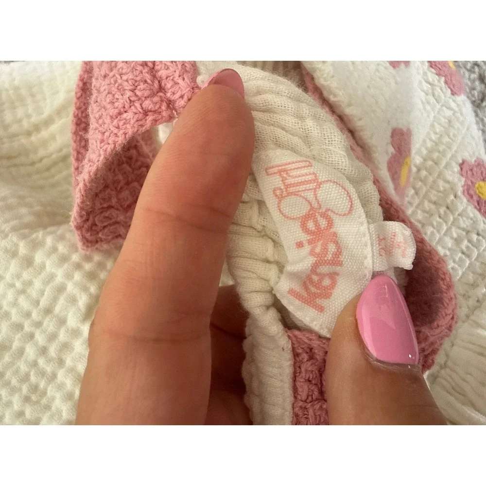 Kensie Girl Toddler Boho Crochet Floral Gauze Dress White Pink Size 2T
